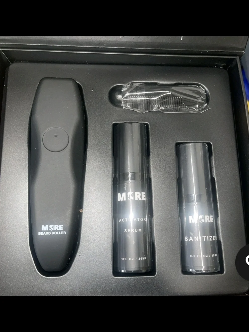 Beard Grooming( MORE )Growth Kit With Activator Serum, Beard Roller SEALED.